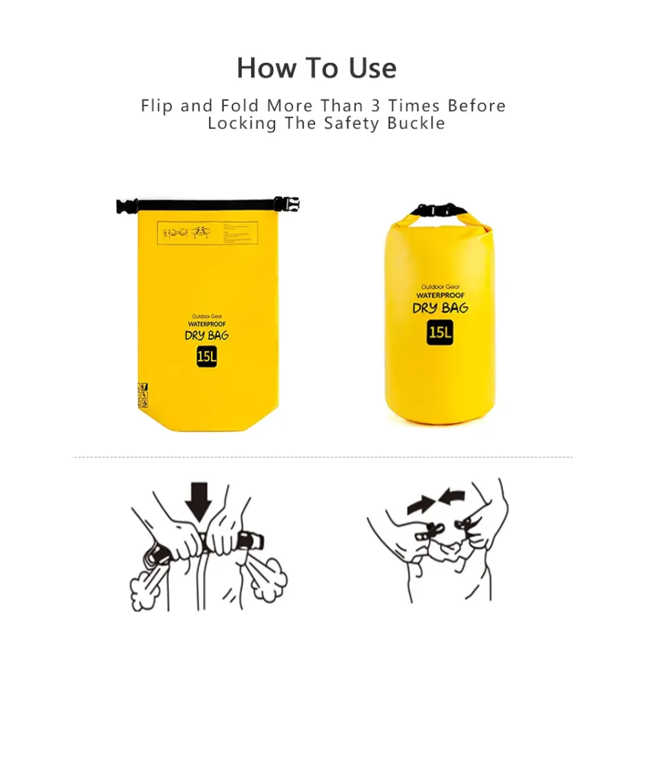 Waterproof Dry Bag PVC Material Water-Resistant Storage OEM ODM for Beach Swimming - View 7