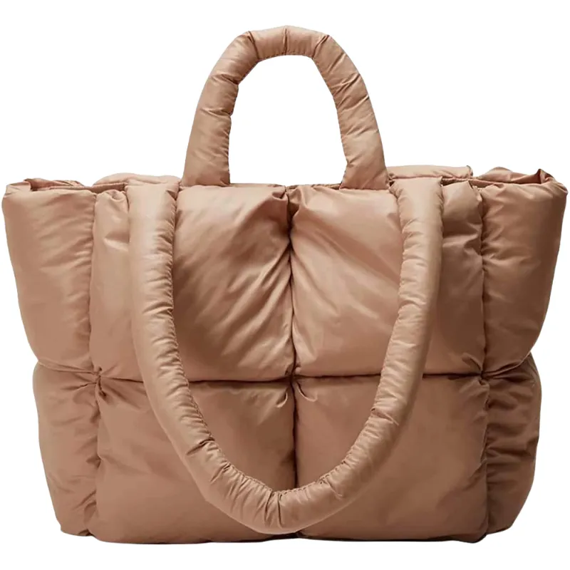 Quilted Nylon Tote with Padded Handles - View 3