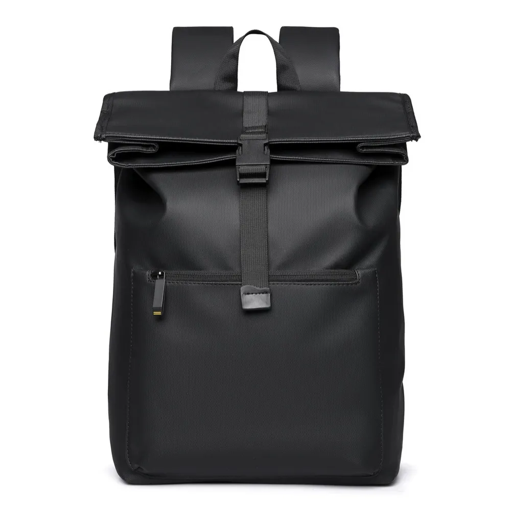 Minimalist Techwear Roll-Top Backpack - View 4