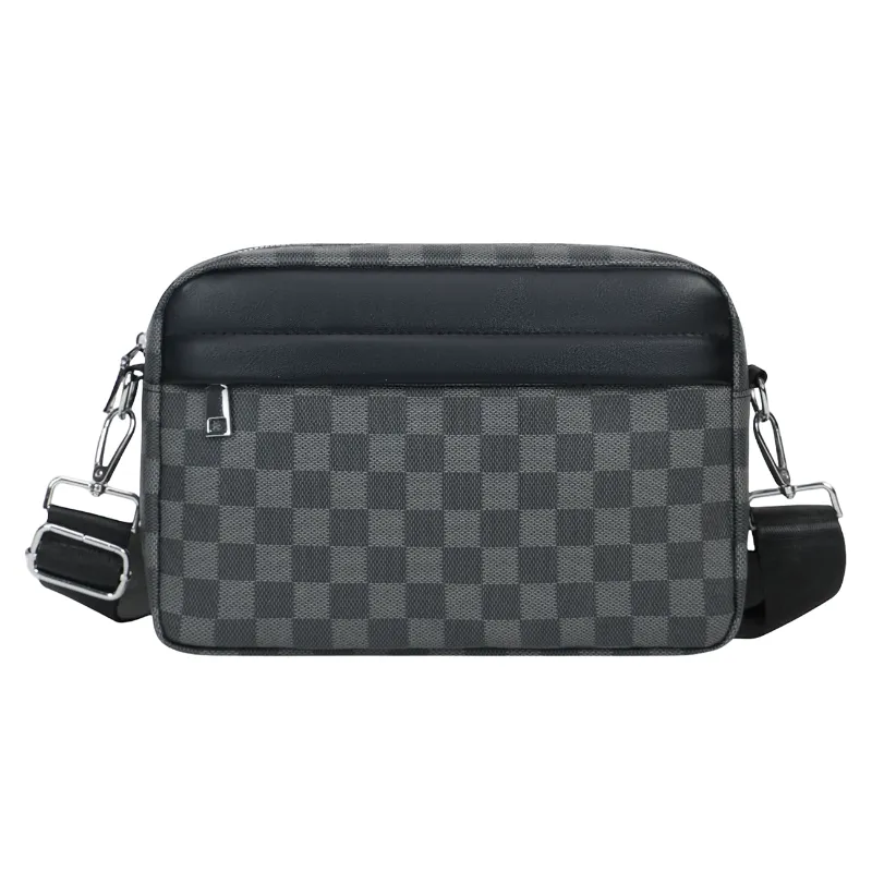 Checkered Spliced Crossbody Bag - View 1