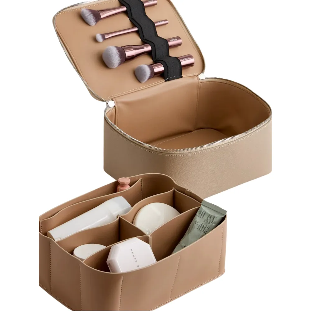 PU Makeup Bag with Handle - View 2