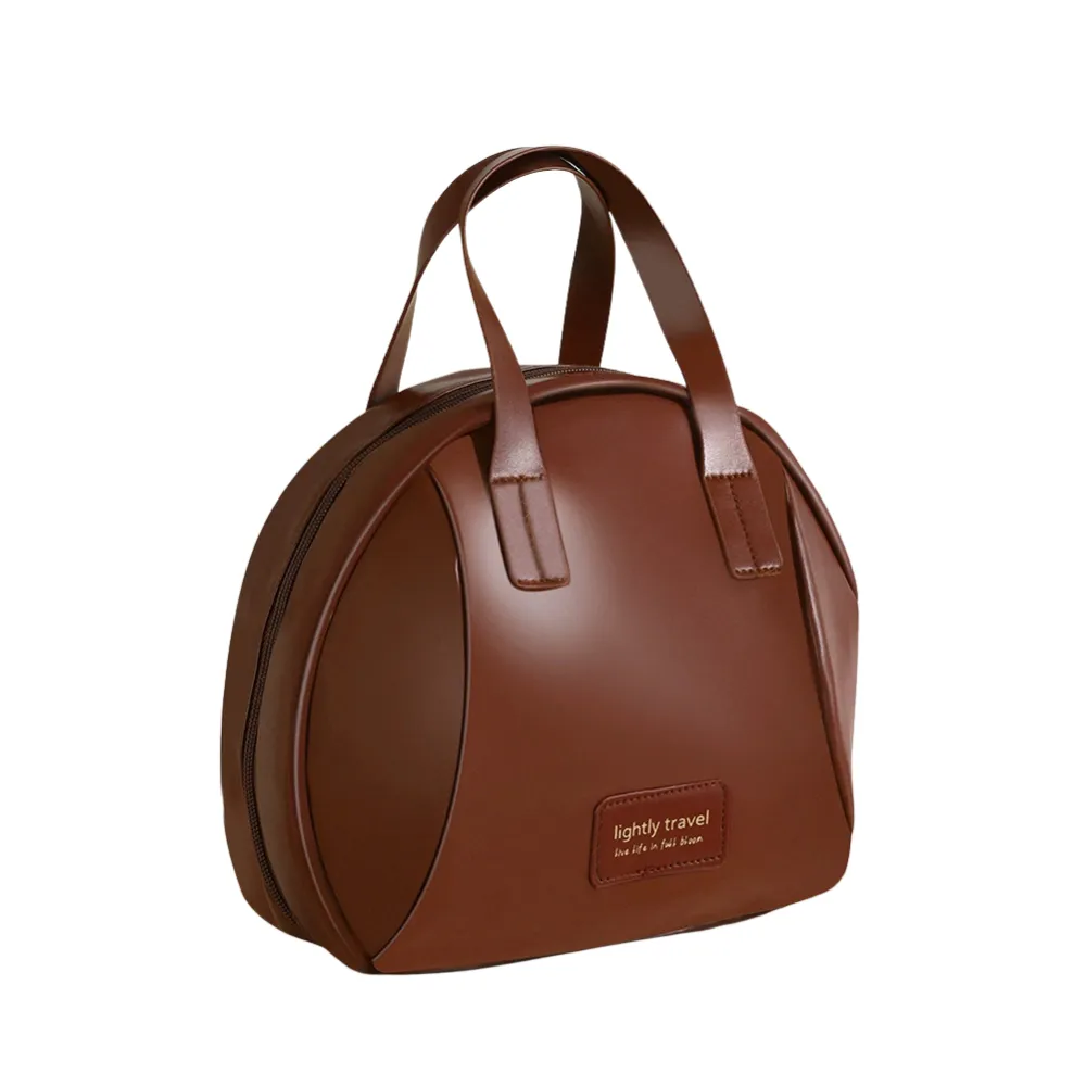 Brown Shell Cosmetic Travel Bag - View 1