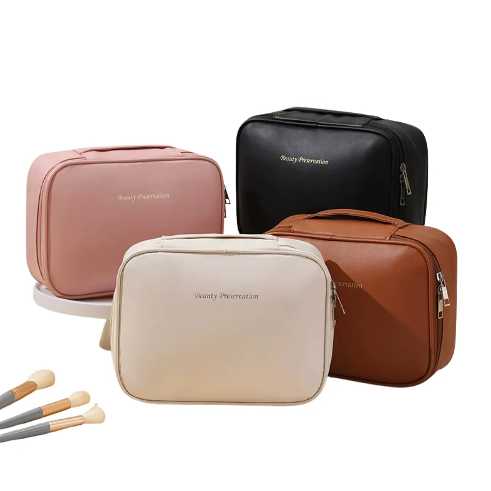 Waterproof PU Cosmetic Bag with Handle - View 4