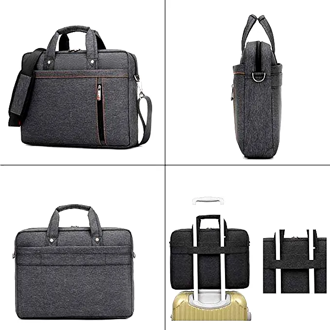 17 Inch Business Laptop Bag for Men - Water-Resistant Briefcase - View 4