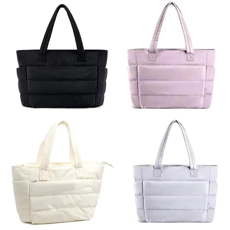 Women's Quilted Nylon Tote Bag Lightweight Waterproof Handbag for B2B - View 2
