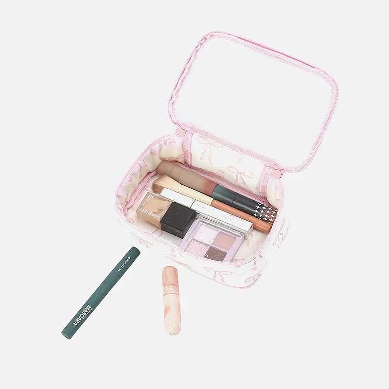 B2B Ladies Bow Print PVC Cosmetic Zipper Pouch - View 4