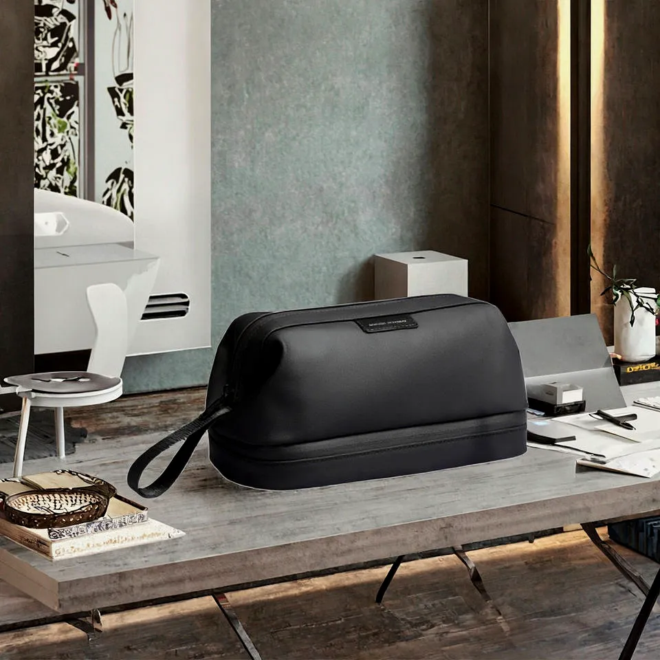 Wholesale Men's Medium Capacity PU Travel Grooming Bag with Zipper - View 2