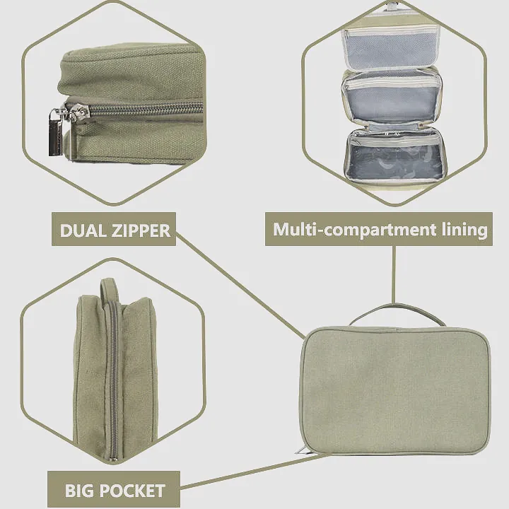 Custom Wholesale Multi Compartment Cosmetic Bag for Purse - View 4