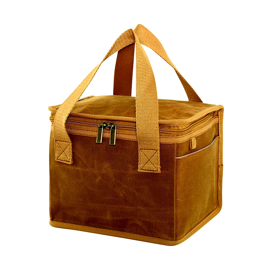 Wholesale Waxed Canvas Insulated Lunch Bag for Picnic - View 1